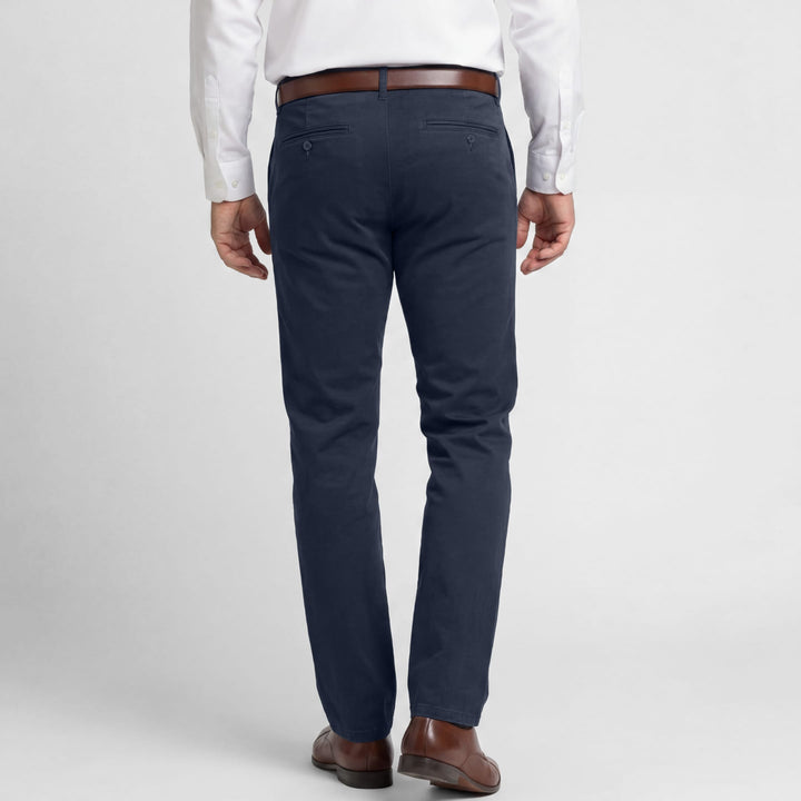 Ash & Erie Straight Fit Navy Signature Chinos for Short Men   Signature Straight Fit Chino