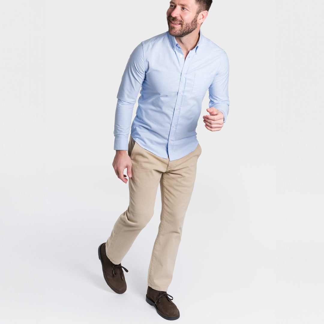 Ash & Erie Straight Fit Khaki Washed Stretch Chino for Short Men   Standard Fit Chino