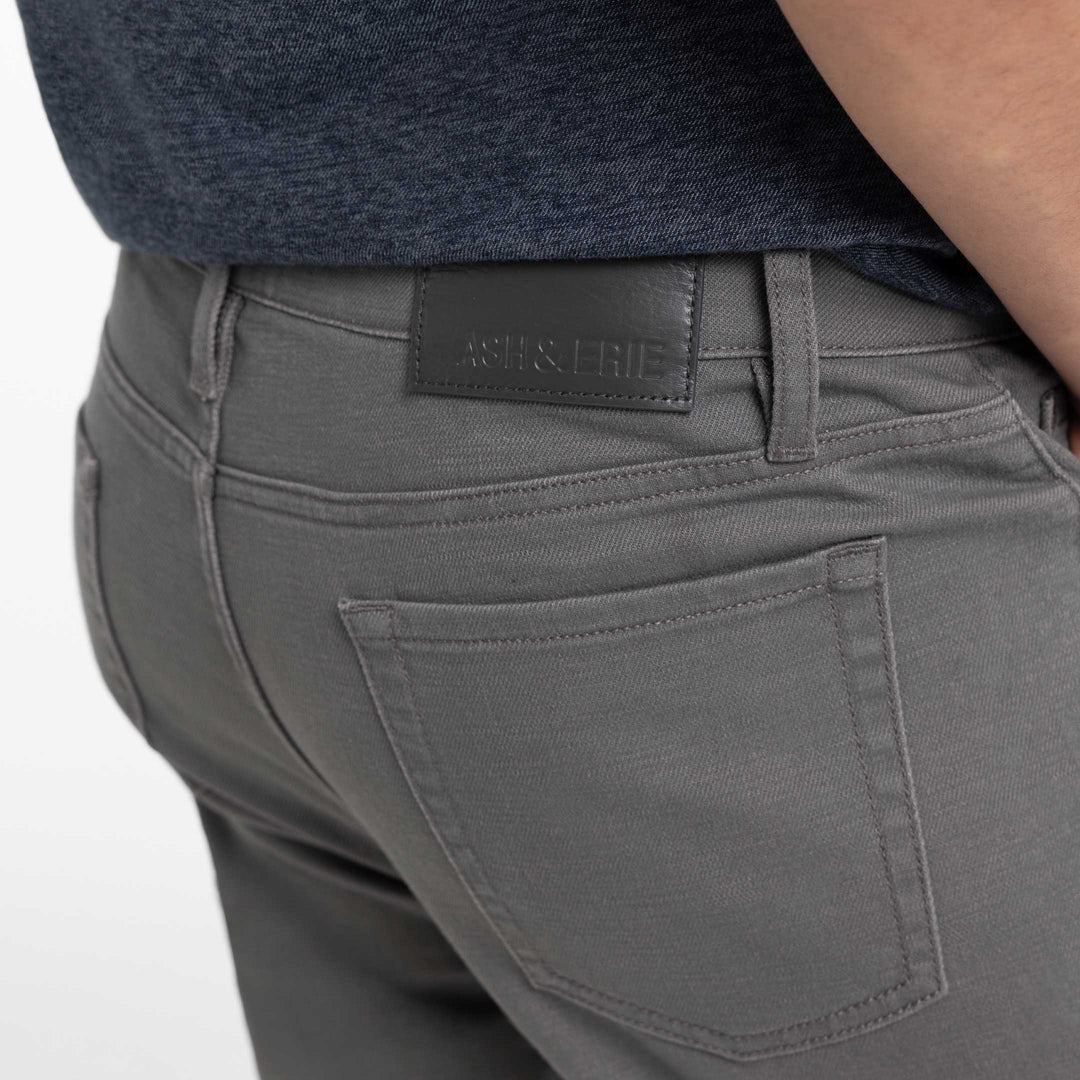 Ash & Erie Straight Fit Boulder Grey Weekend Jeans for Short Men   Straight Fit Jeans