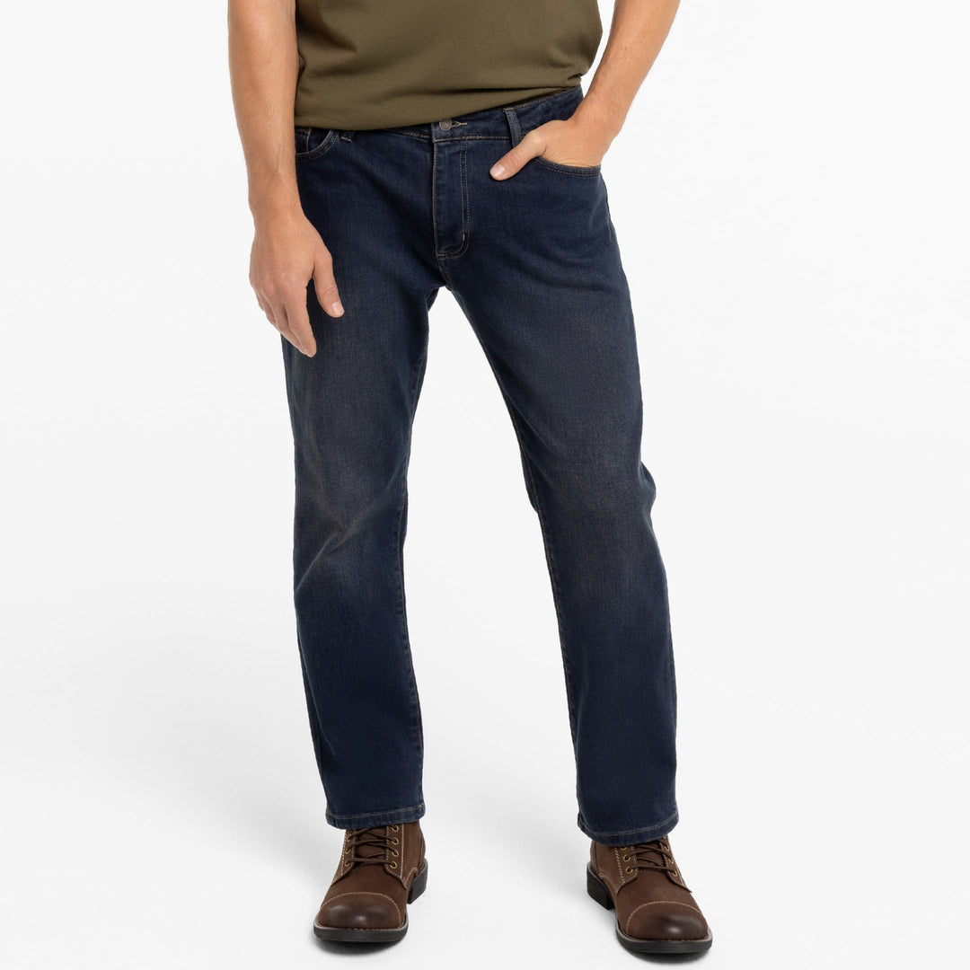 Ash & Erie Straight Fit Dark Wash Denim Jeans for Short Men   Straight Fit Jeans