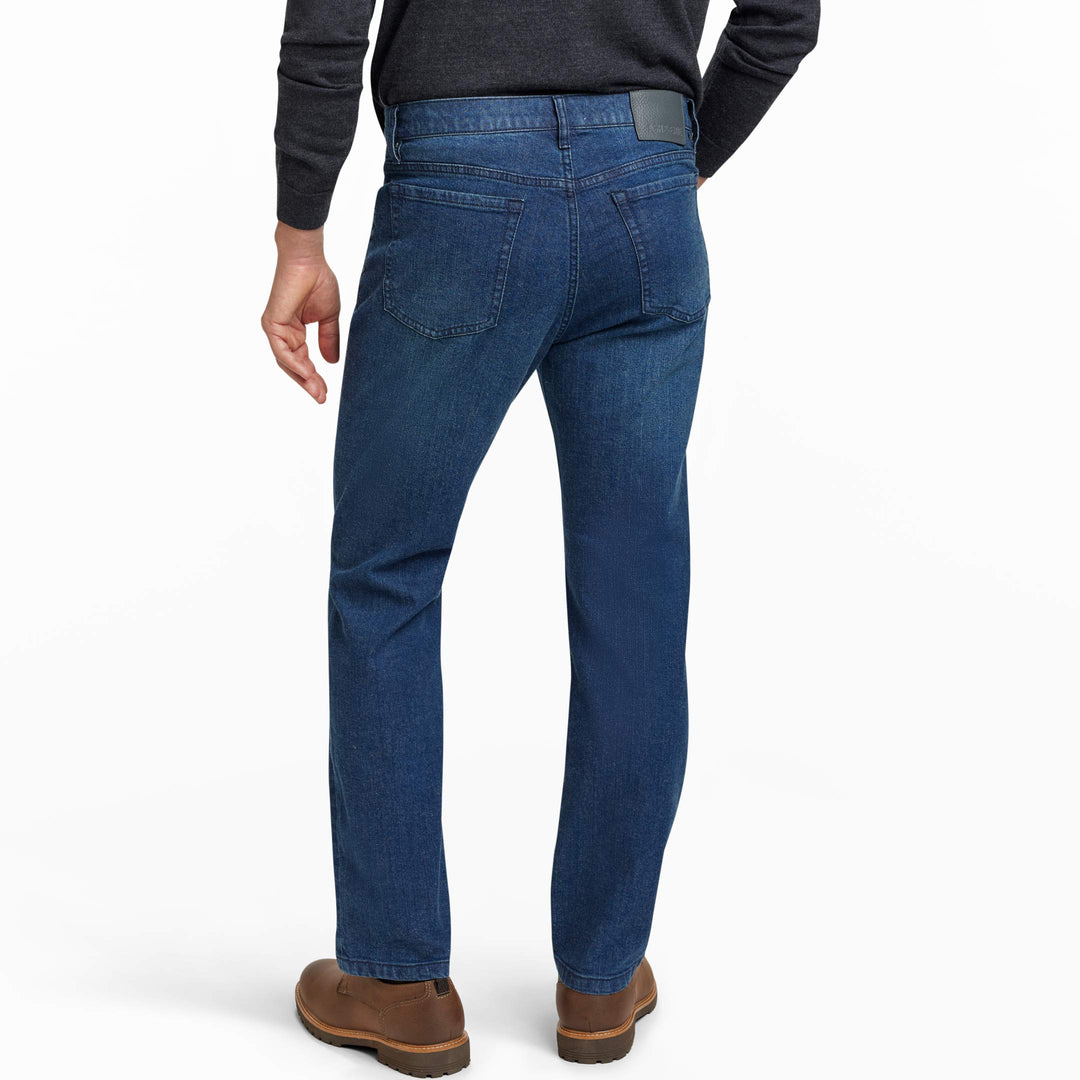 Ash & Erie Straight Fit Deep Sea Wash Denim Jeans for Short Men   Straight Fit Jeans