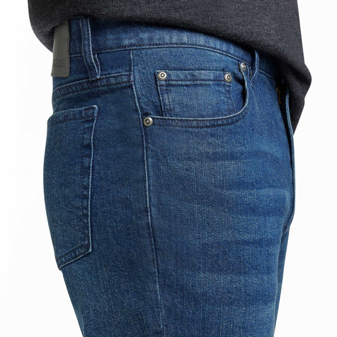 Ash & Erie Straight Fit Deep Sea Wash Denim Jeans for Short Men   Straight Fit Jeans