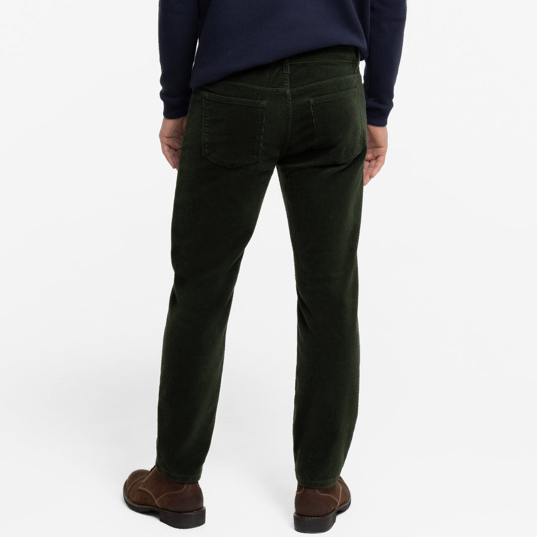 Ash & Erie Green Stretch Corduroy Pant for Short Men   Stretch Corduroy Pants