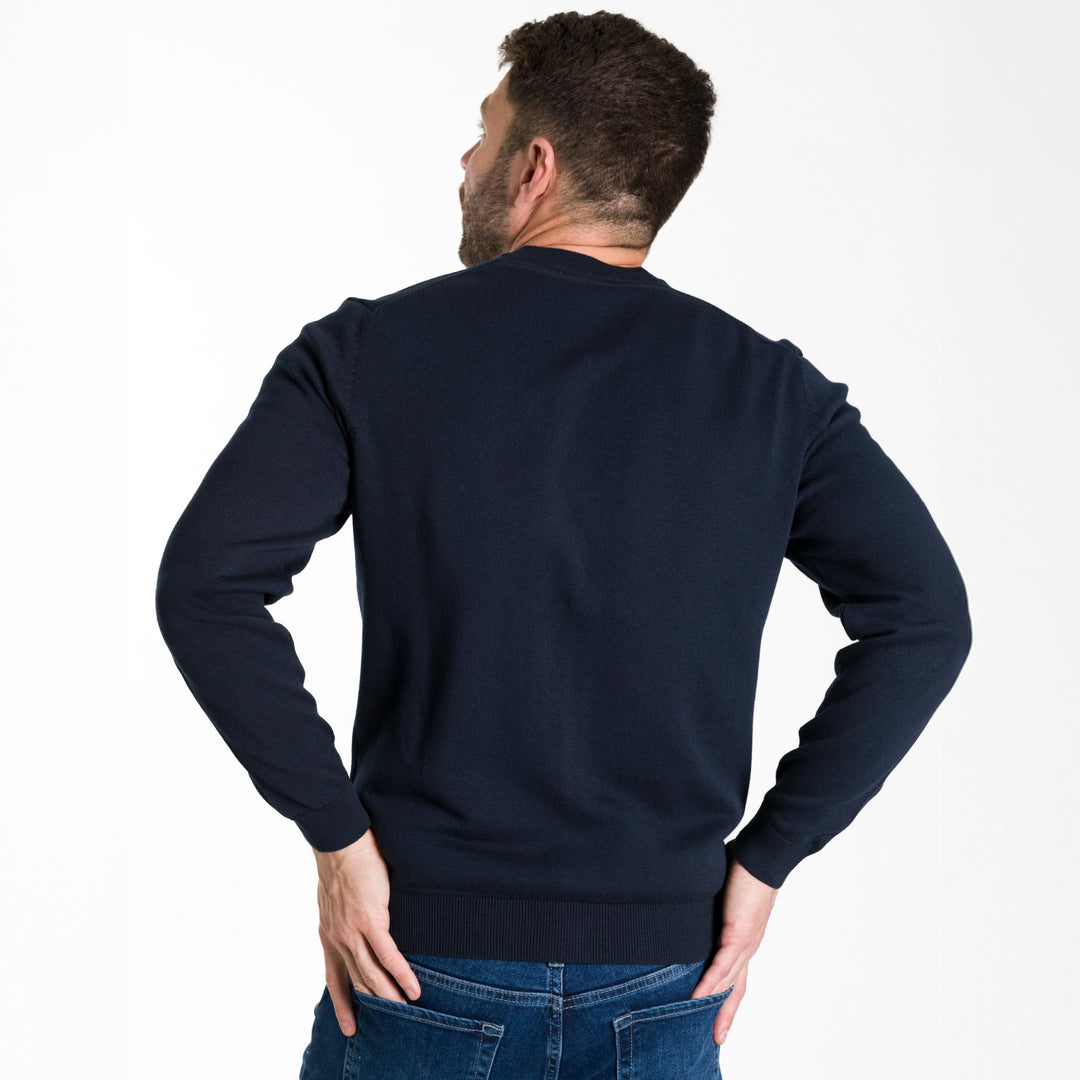 Ash & Erie Navy Cardigan Sweater for Short Men   Sweater