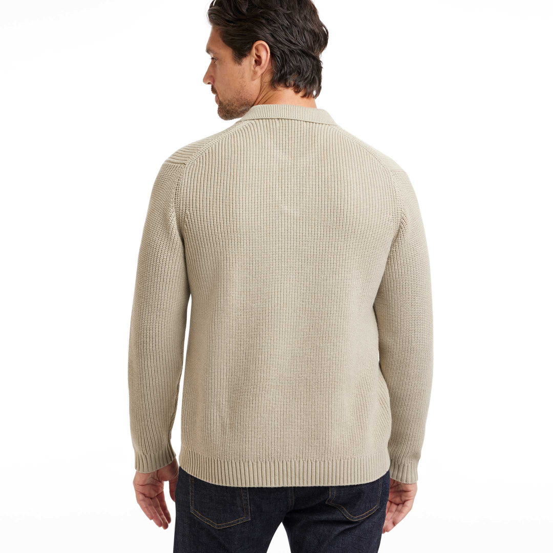 Oat Johnny Collar Sweater Polo for Short Men | Ash & Erie   Sweater Polo