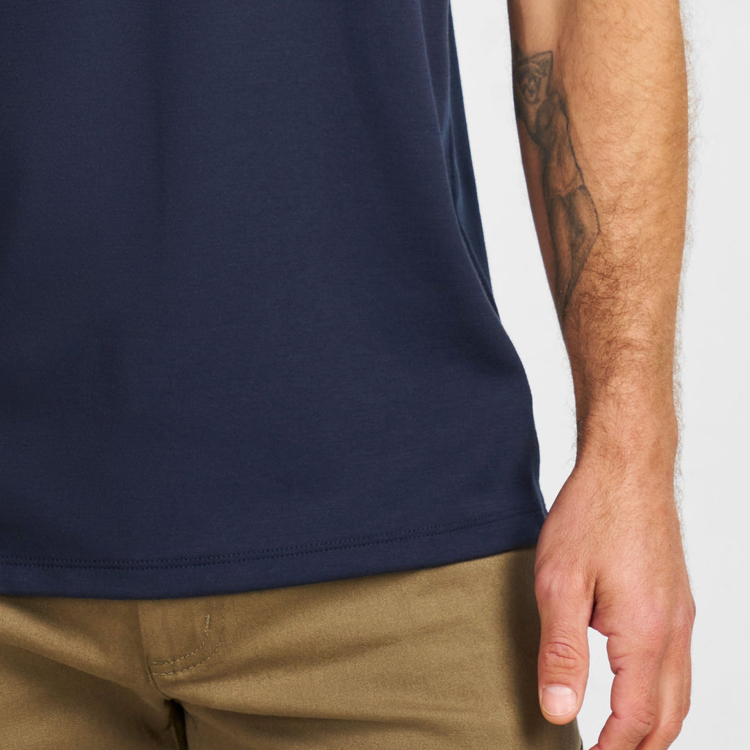 Ash & Erie Navy Micro Pique Tank Top for Short Men   Tank Top