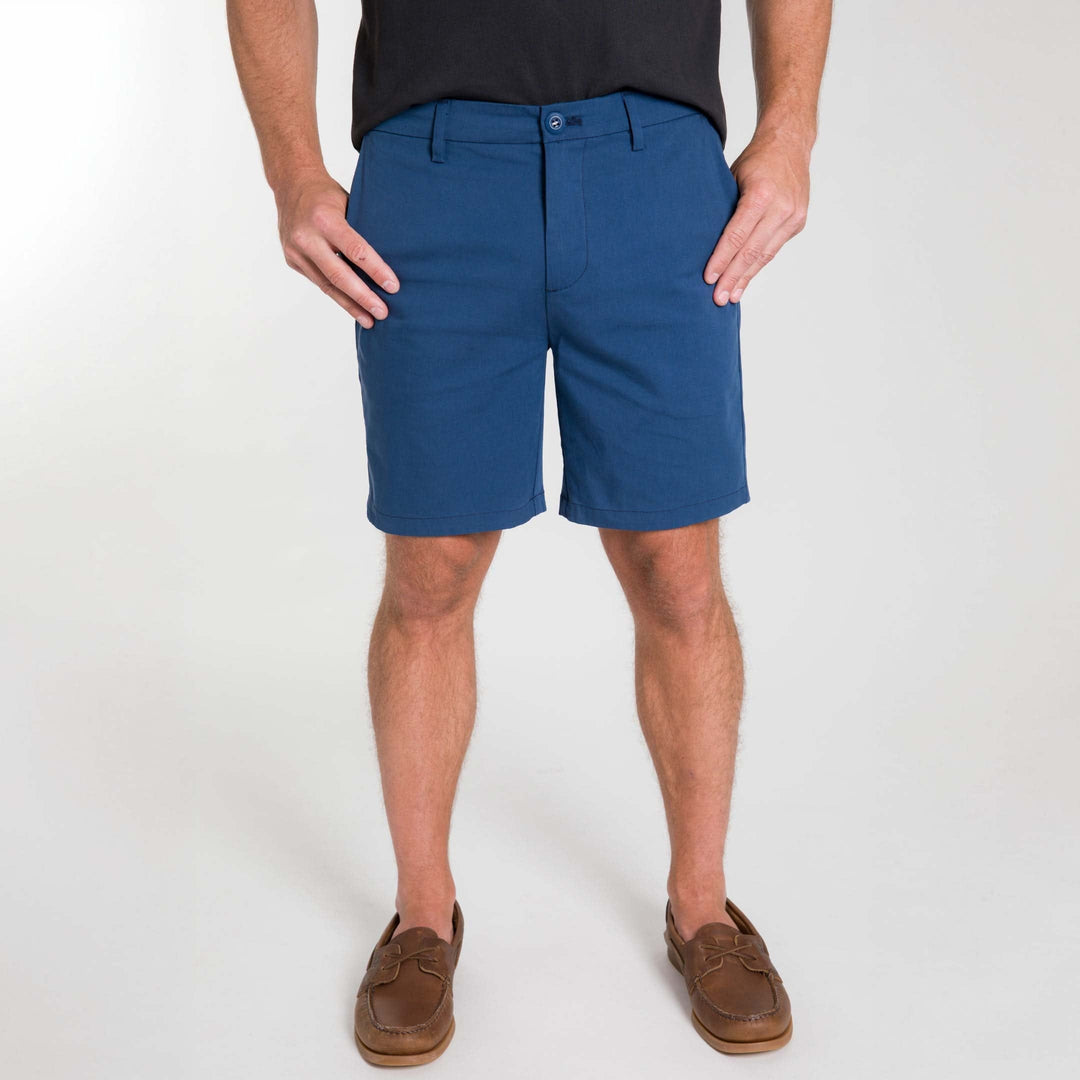 Ash & Erie Navy Transit Tech Chino Short for Short Men   Tech Chino Short