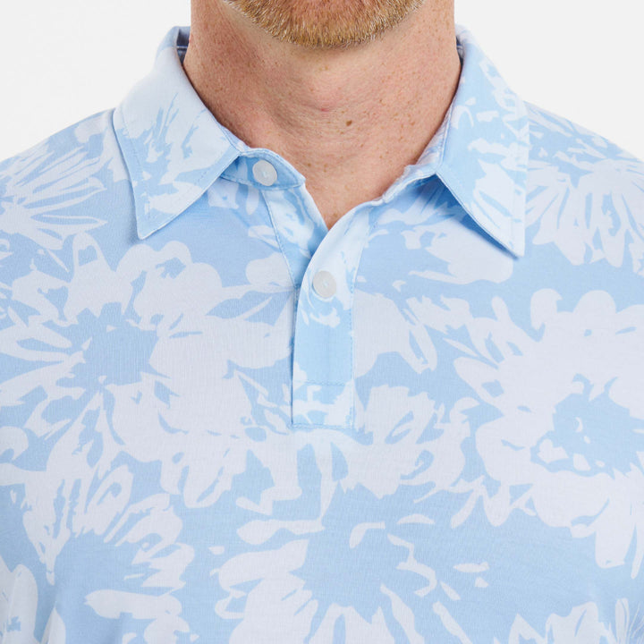 Ash & Erie Bermuda Blue Tech Polo Shirt for Short Men   Tech Polo Shirt