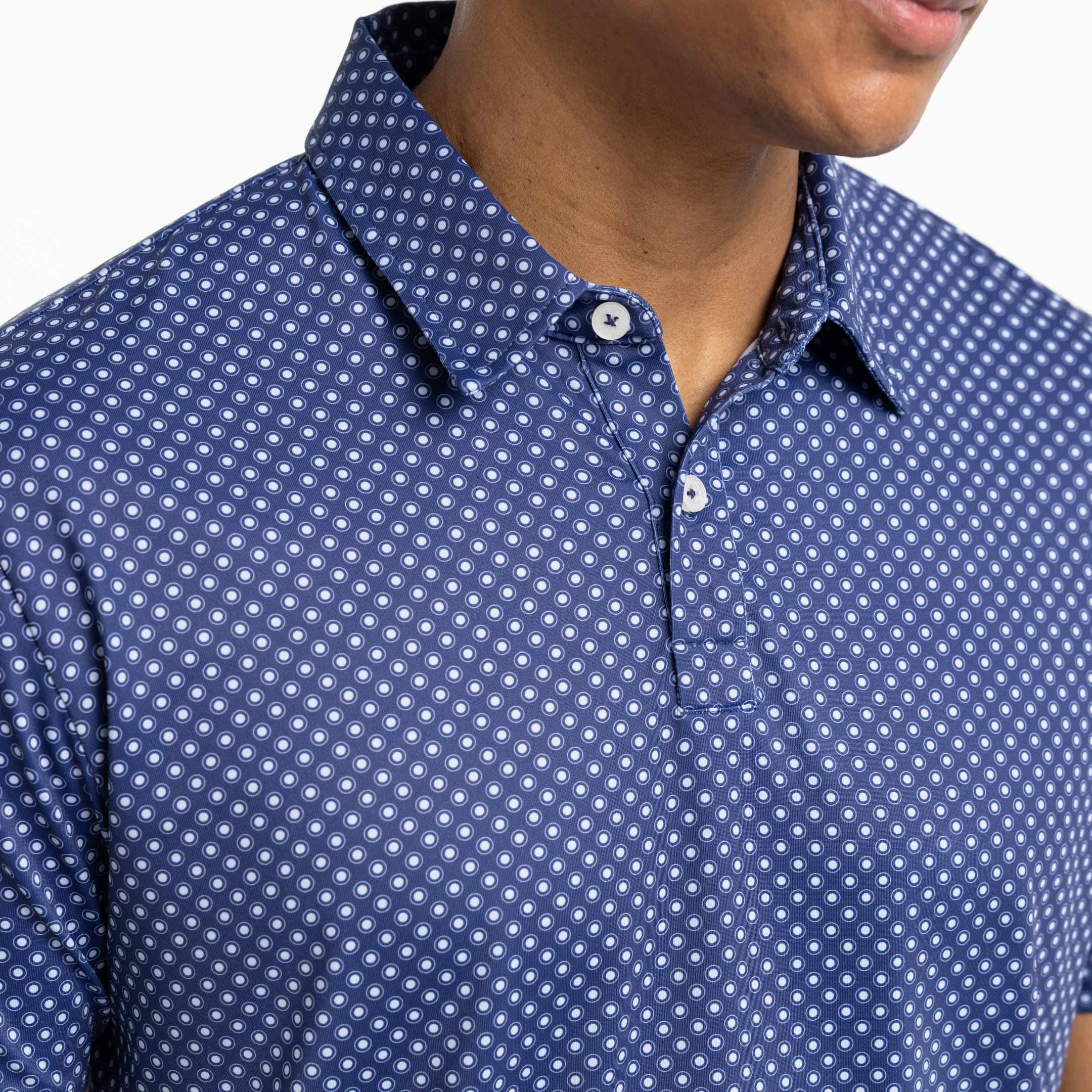 Ash & Erie Ellipses Tech Polo Shirt for Short Men   Tech Polo Shirt