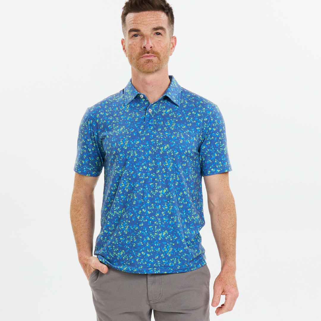 Ash & Erie Garden Party Tech Polo Shirt for Short Men   Tech Polo Shirt