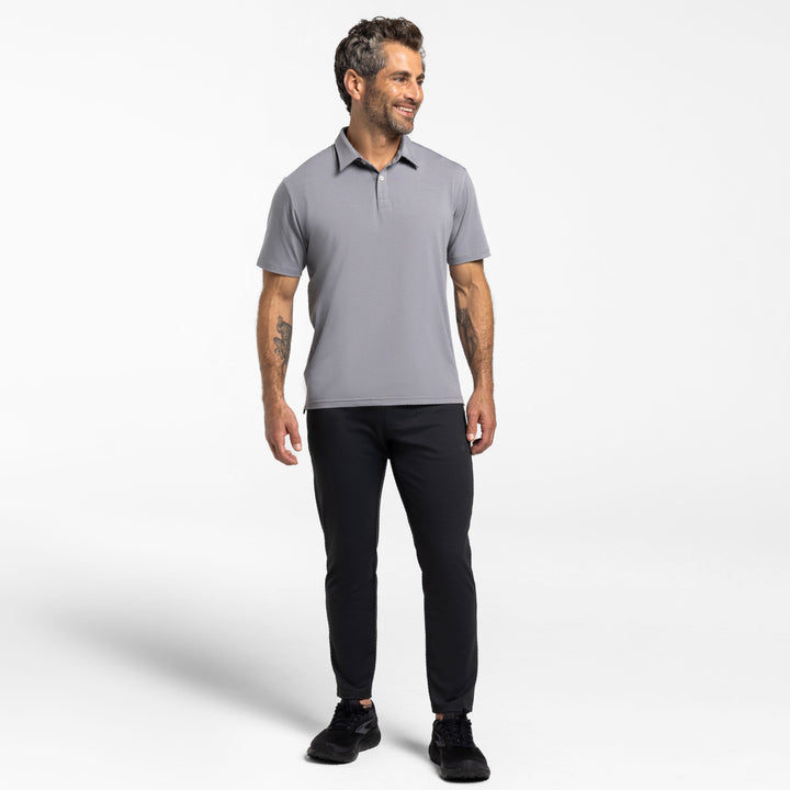 Ash & Erie Nickel Tech Polo Shirt for Short Men   Tech Polo Shirt