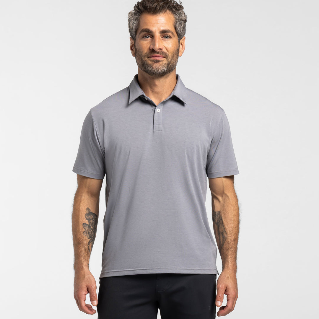 Ash & Erie Nickel Tech Polo Shirt for Short Men   Tech Polo Shirt