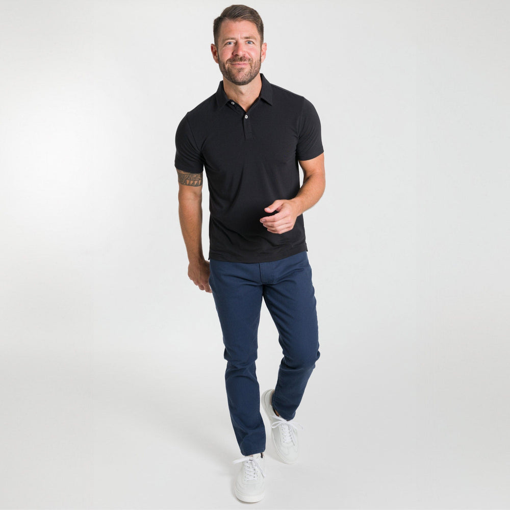 Ash & Erie Obsidian Tech Polo Shirt for Short Men   Tech Polo Shirt