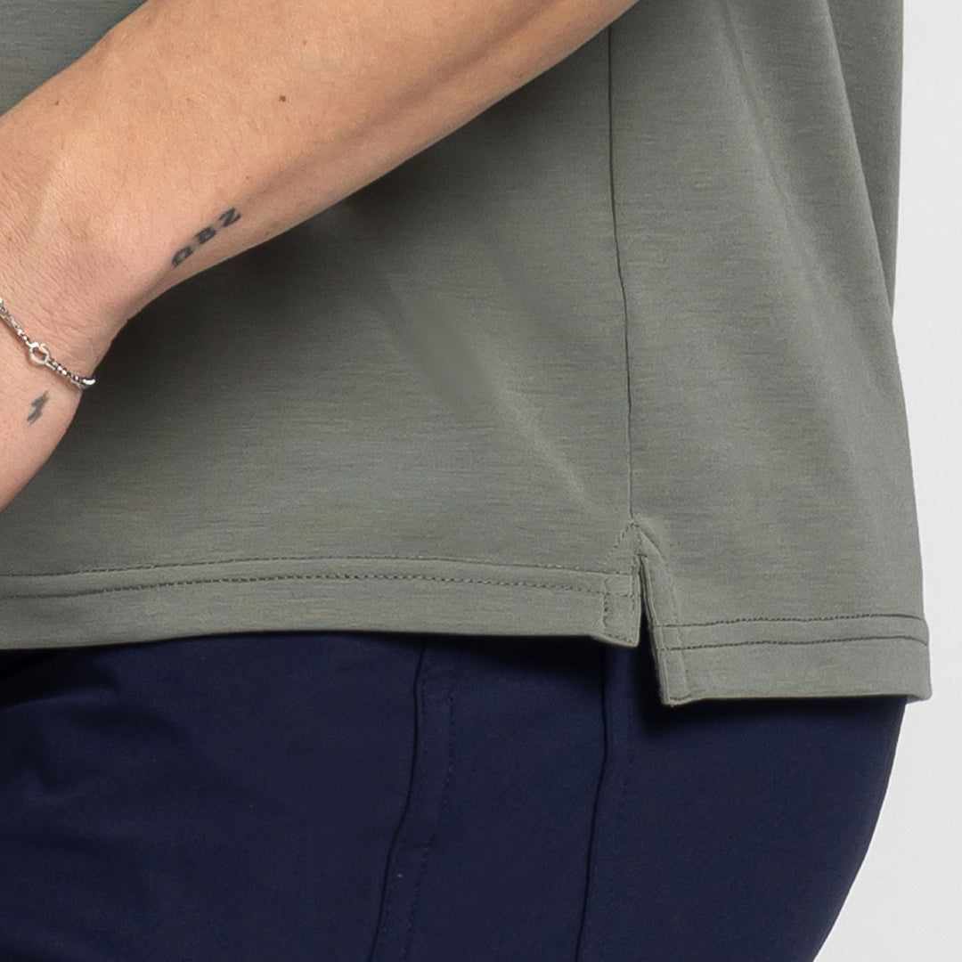 Ash & Erie Sage Tech Polo Shirt for Short Men   Tech Polo Shirt