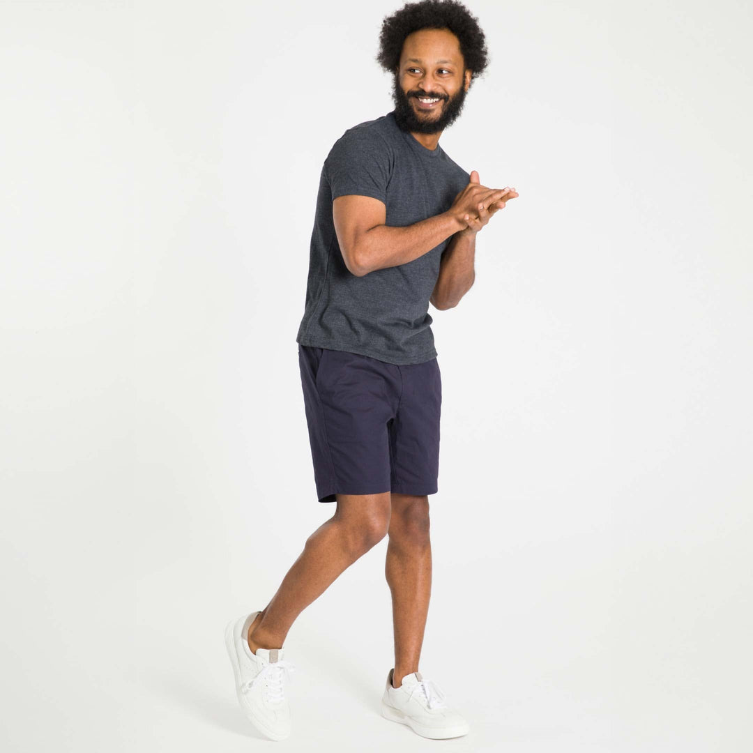 Ash & Erie Navy Walking Shorts for Short Men   Walking Shorts