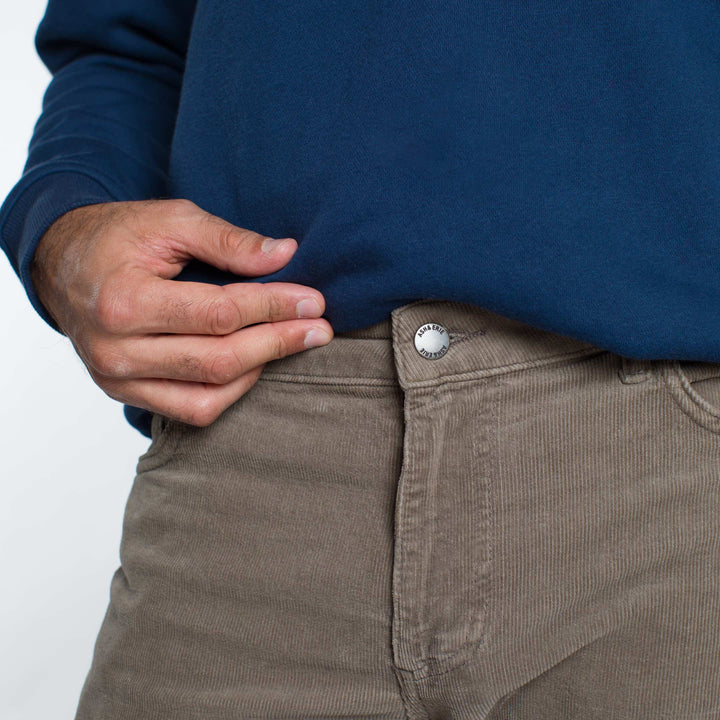 Ash & Erie Brown Stretch Corduroy Pant for Short Men   Weekend Jeans