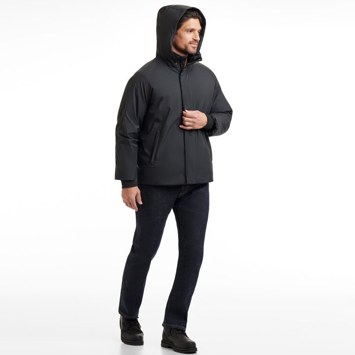 Ash & Erie Black Tundra Parka for Short Men   Winter Parka
