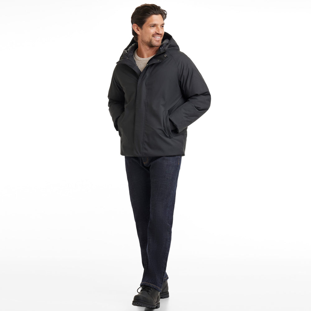 Ash & Erie Black Tundra Parka for Short Men   Winter Parka