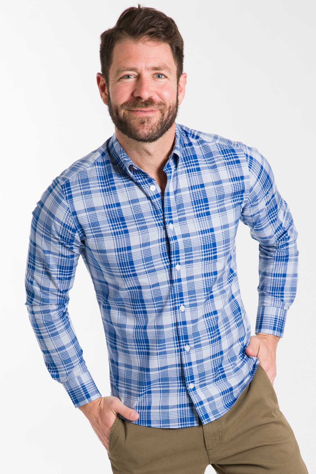 Ash & Erie Lake House Plaid Button-Down Shirt for Short Men   Everyday Shirts