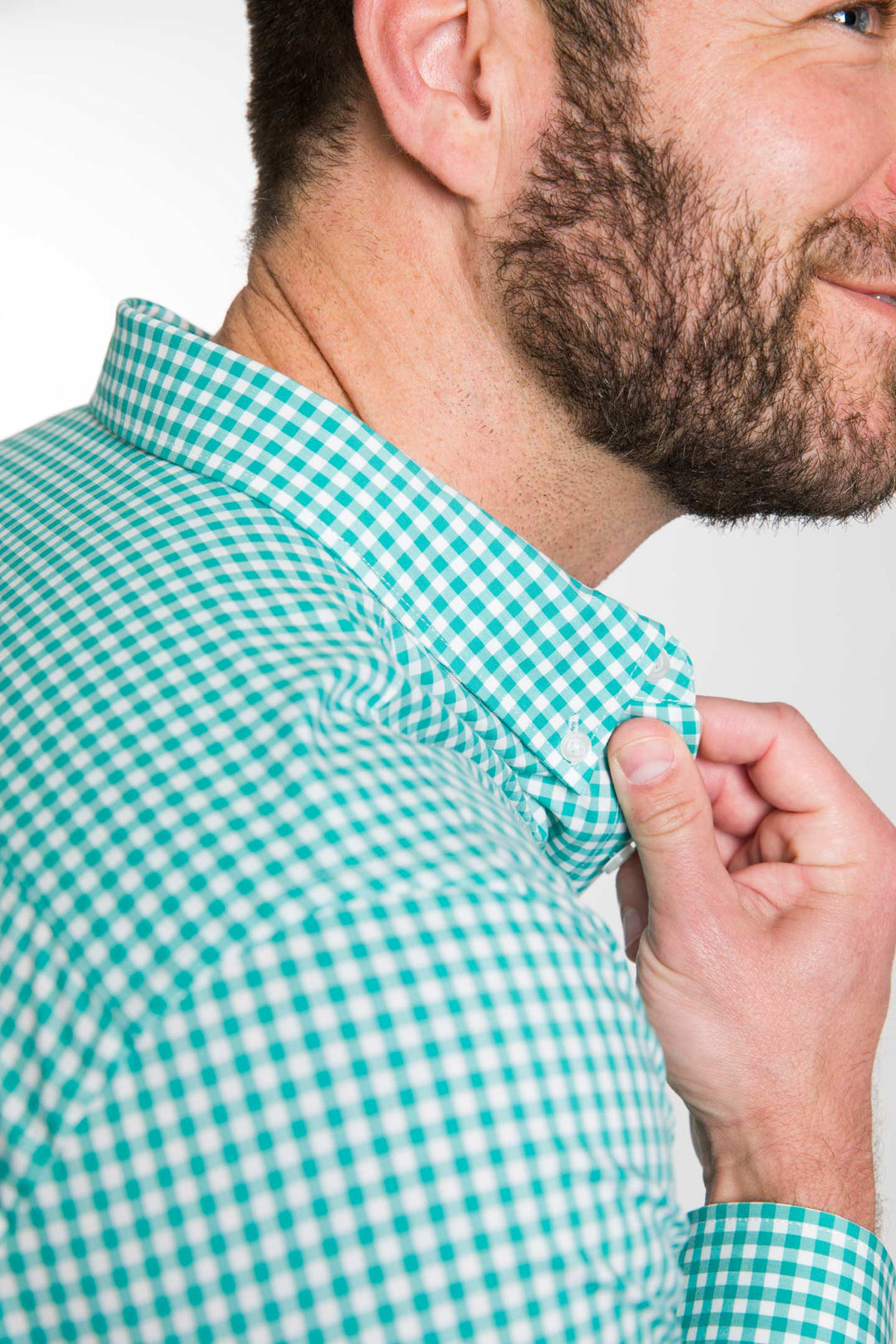 Ash & Erie Seafoam Gingham Button-Down Shirt for Short Men   Everyday Shirts